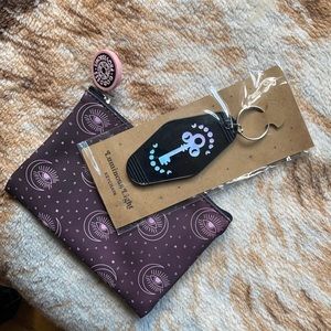 Moon pouch with moon phase keychain